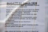Trimoba AG / Oldtimer und Immobilien,Bugatti 64 Coach 1939; 4.5 Liter; 8 Zyl.; 185PS; 180km/h. 2 obenliegende Nockenwellen: Studie von Jean Bugatti, Sohn von Ettore. Chassisrahmen aus Alu.