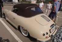 Trimoba AG / Oldtimer und Immobilien,Porsche 356 1100 1952; 1100ccm, 40PS, 4 Zyl., (geteilte Frontscheibe). Irritierend ist nur die Heckaufschrift 1500, was nicht dem Typ mit geteilter Frontscheibe entspäche.