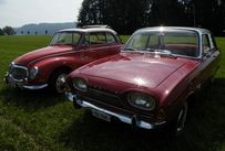 Trimoba AG / Oldtimer und Immobilien,li-re: DKW Autounion 3=6  Bj: 57-59; 900ccm 40PS / Ford Taunus 17M P3 1963 / 1.7l 60PS